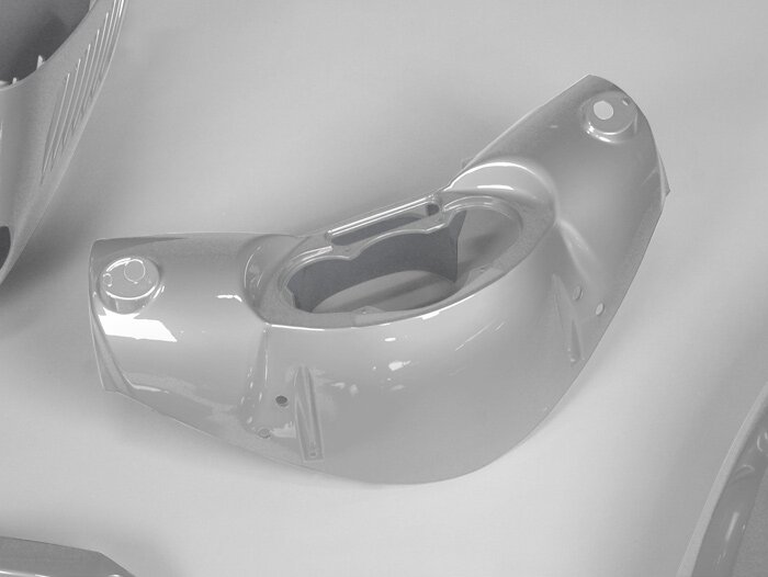 Set di parti della carenatura -EDGE- 11 pezzi - Aprilia SR dal 1998, SR50 Street - Argento