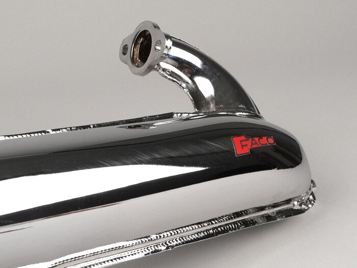 Exhaust -FACO ET3 banana- Vespa V50 - chrome