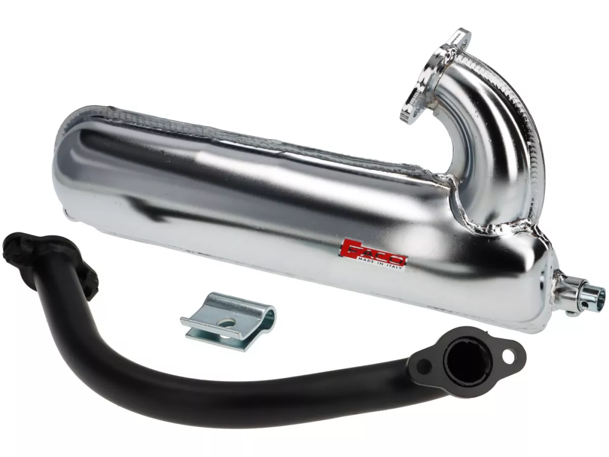 Exhaust -FACO ET3 banana- Vespa PV125, ET3 125 - chrome