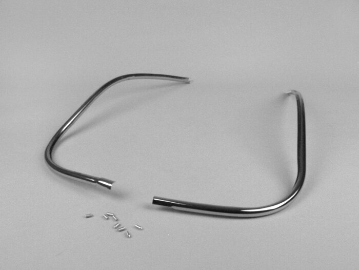 Tubo scanalato mono -PIAGGIO- Vespa Rally180 (VSD1T), Rally200 (VSE1T), Sprint150 (VLB1T), TS125 (VNL3T), GTR125 (VNL2T) - Cromo