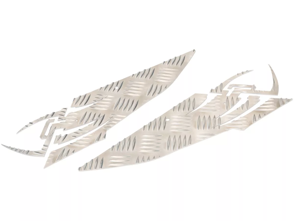 Placa de aluminio -DF OPTICPARTS Style 16- Yamaha Aerox (YQ50/L, 2 tiempos), MBK Nitro (YQ50/L, 2 tiempos) - parte trasera - aluminio