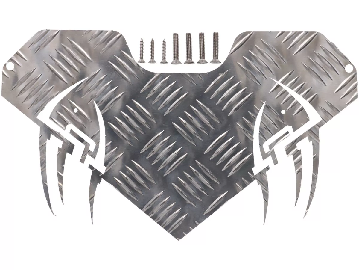 Marchepieds aluminium -DF OPTICPARTS Style 16- Piaggio NRG, TPH, Storm - partie avant - aluminium