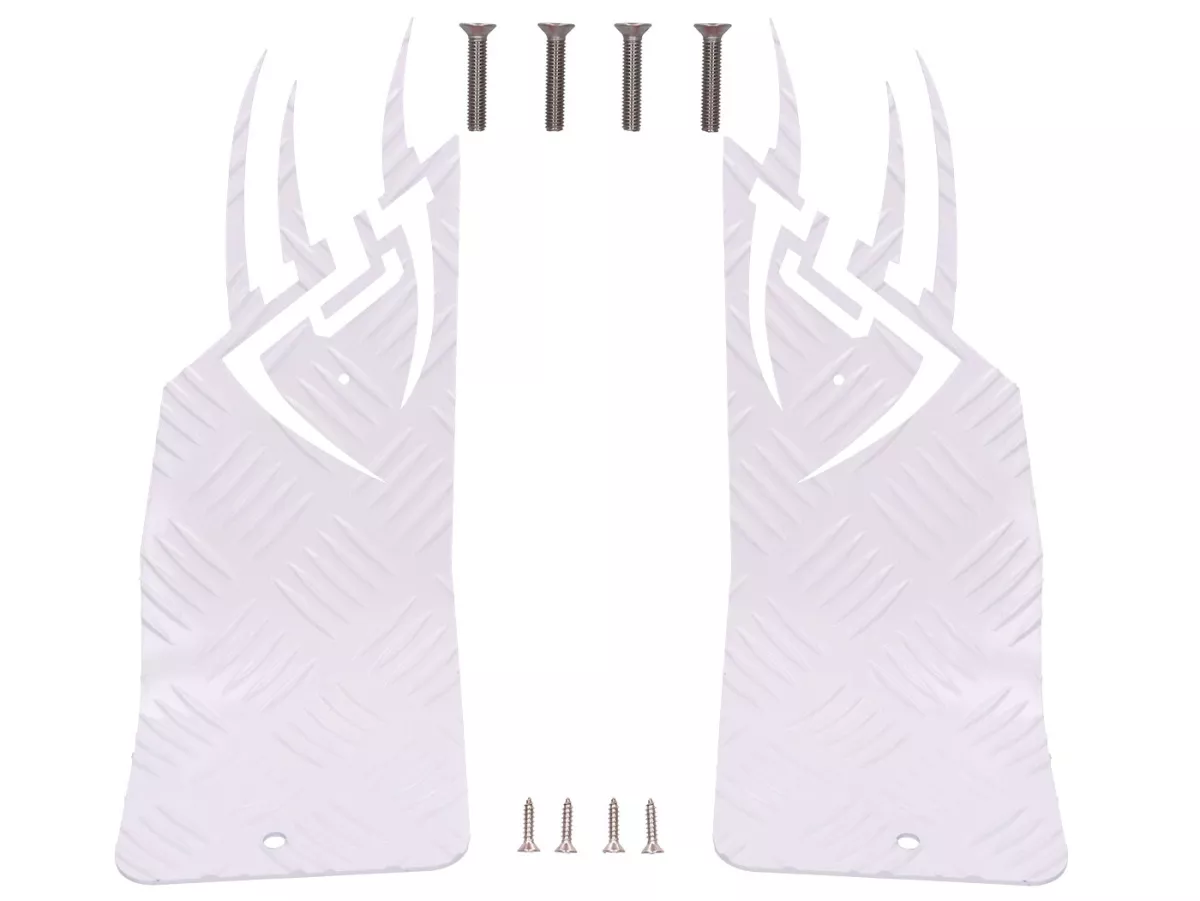 Runningboard alloy -DF OPTICPARTS Style 16- Peugeot Speedfight1-2 - front part - white