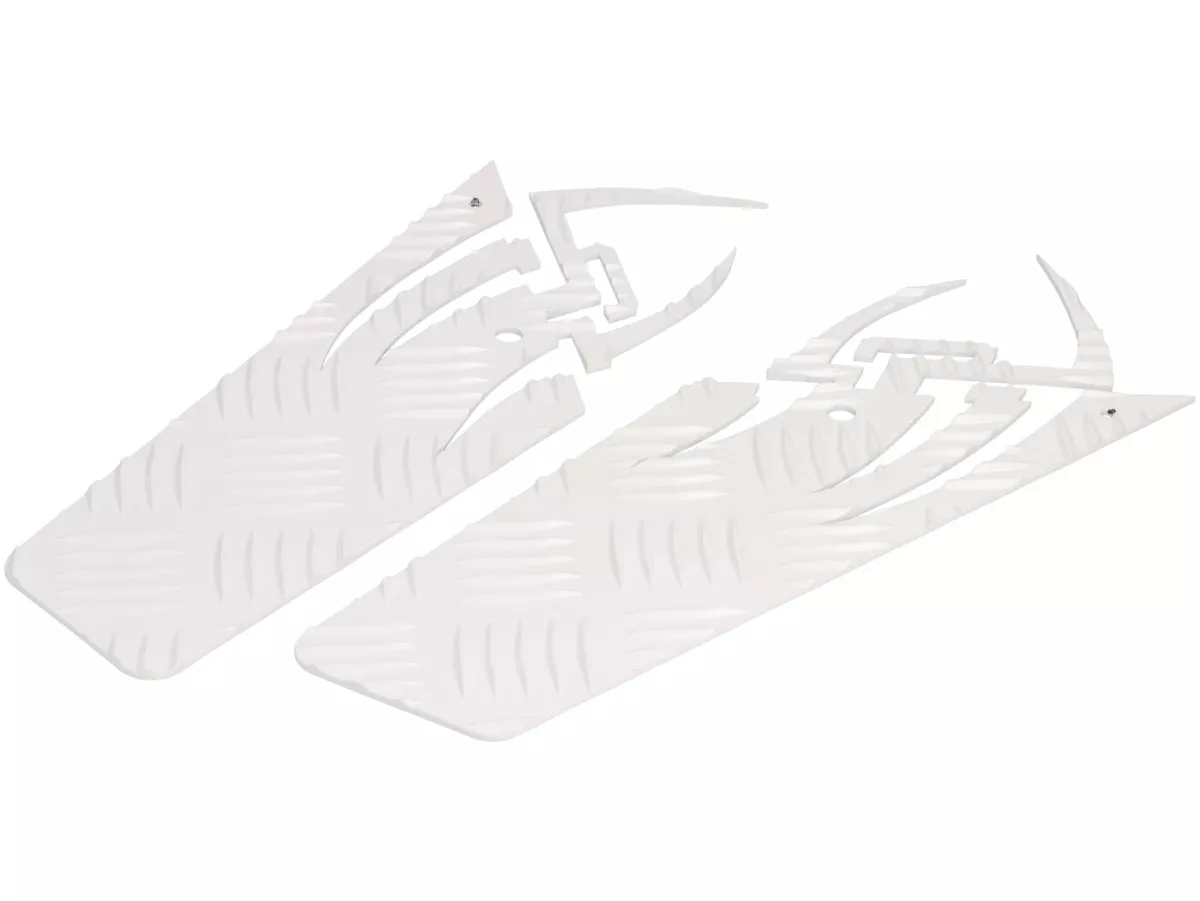 Runningboard alloy -DF OPTICPARTS Style 16- Peugeot Speedfight1-2 - rear part - white
