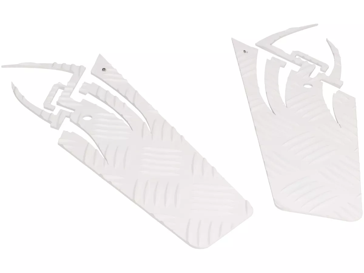 Runningboard alloy -DF OPTICPARTS Style 16- Peugeot Speedfight1-2 - rear part - white