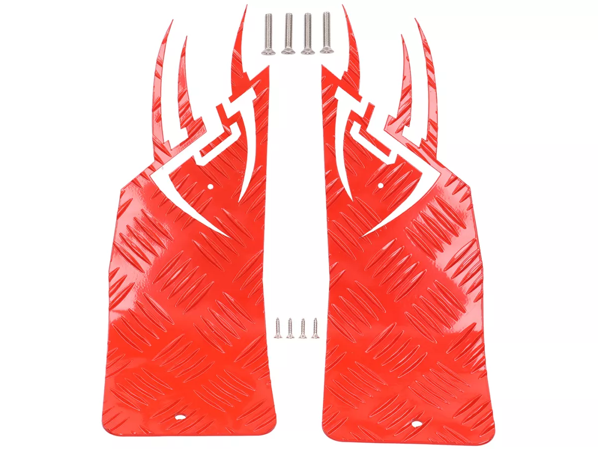 Aluminium traanplaat -DF OPTICPARTS Style 16- Peugeot Speedfight1-2 - voorstuk - rood