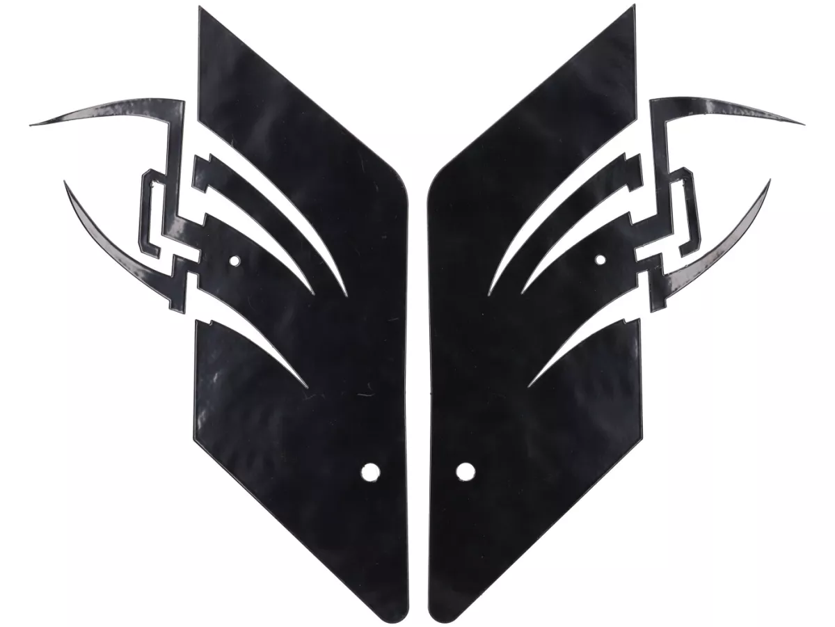 Täckplåt aluminium -DF OPTICPARTS Style 16- CPI Hussar - bakre del - svart