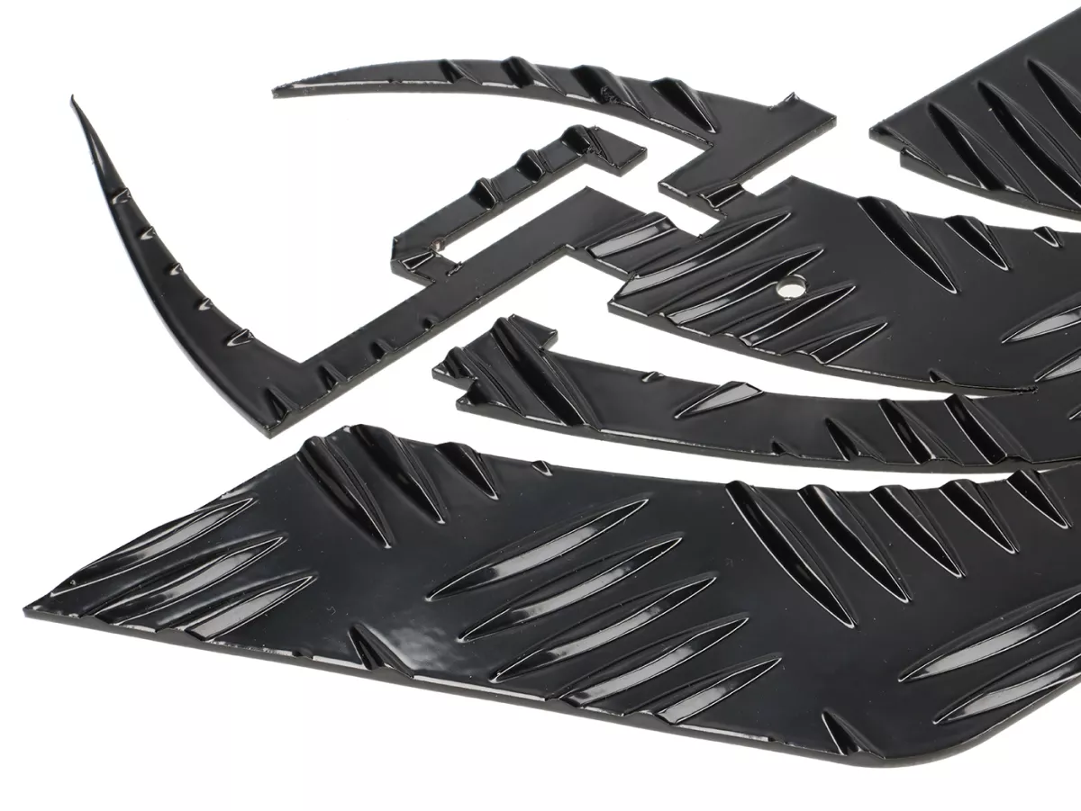 Täckplåt aluminium -DF OPTICPARTS Style 16- CPI Hussar - bakre del - svart