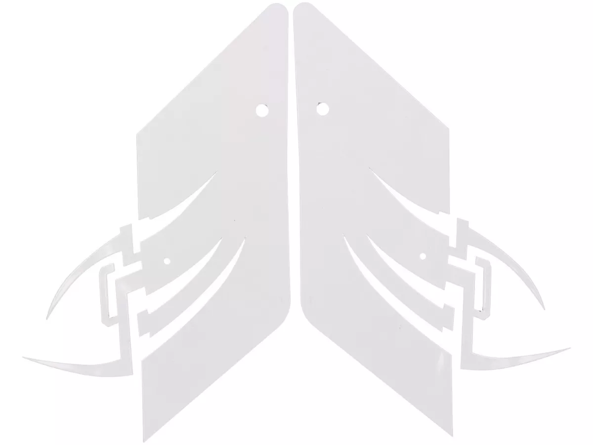 Täckplåt aluminium -DF OPTICPARTS Style 16- CPI Hussar - bakre del - vit