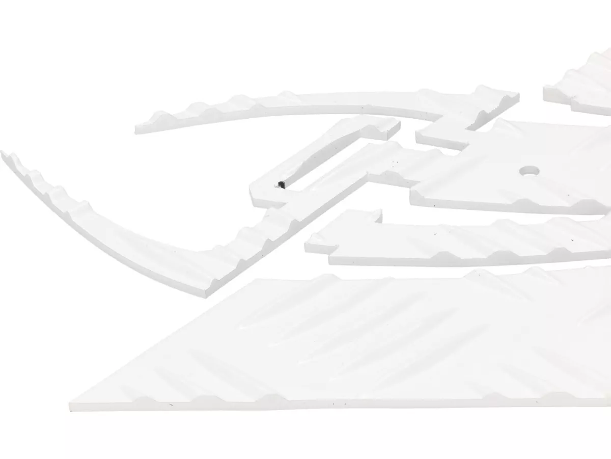 Täckplåt aluminium -DF OPTICPARTS Style 16- CPI Hussar - bakre del - vit