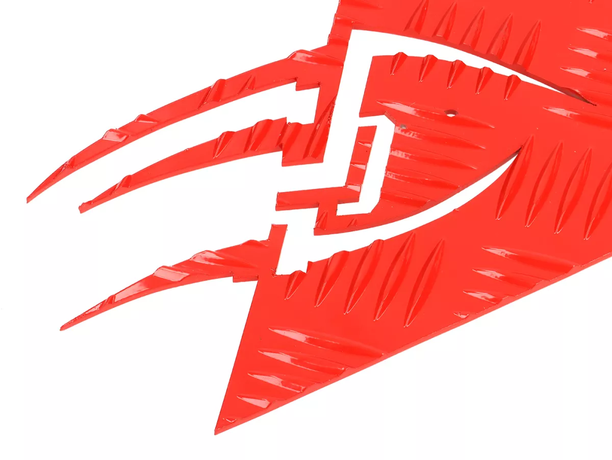 Checkplåt aluminium -DF OPTICPARTS Style 16- CPI Husar - främre del - röd