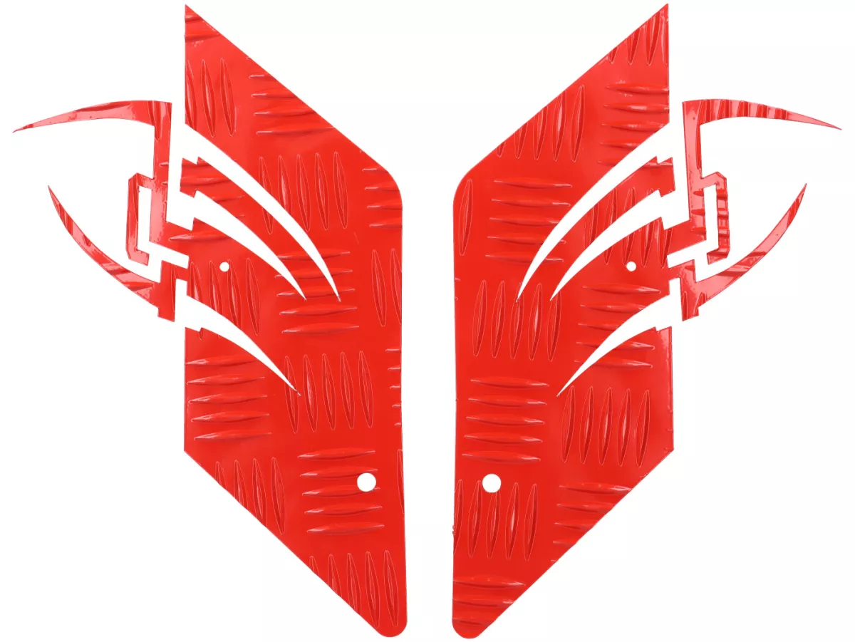 Täckplåt i aluminium -DF OPTICPARTS Style 16- CPI Hussar - bakparti - röd