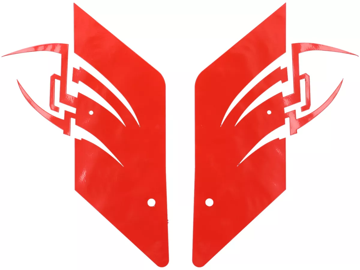 Täckplåt i aluminium -DF OPTICPARTS Style 16- CPI Hussar - bakparti - röd