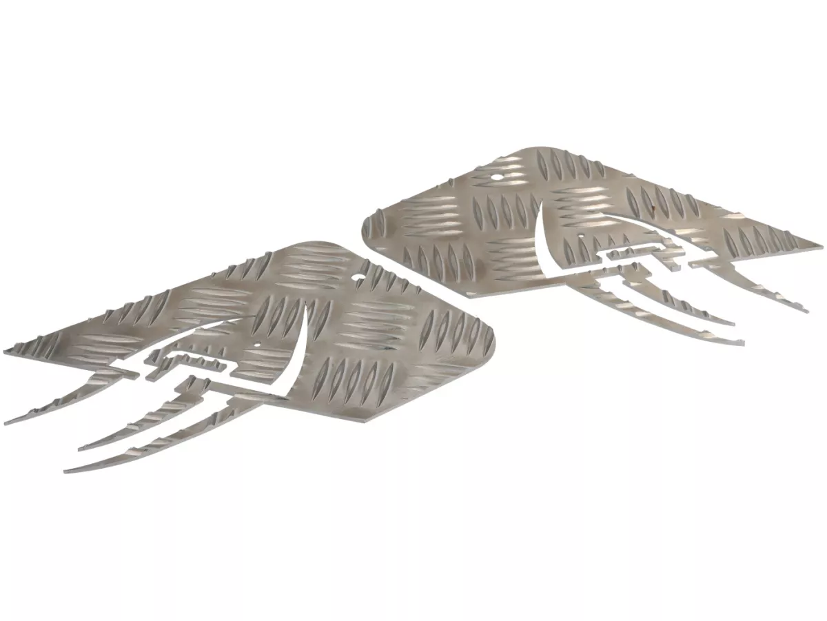 Täckbricka aluminium -DF OPTICPARTS Style 16- CPI Husar - främre del - aluminium