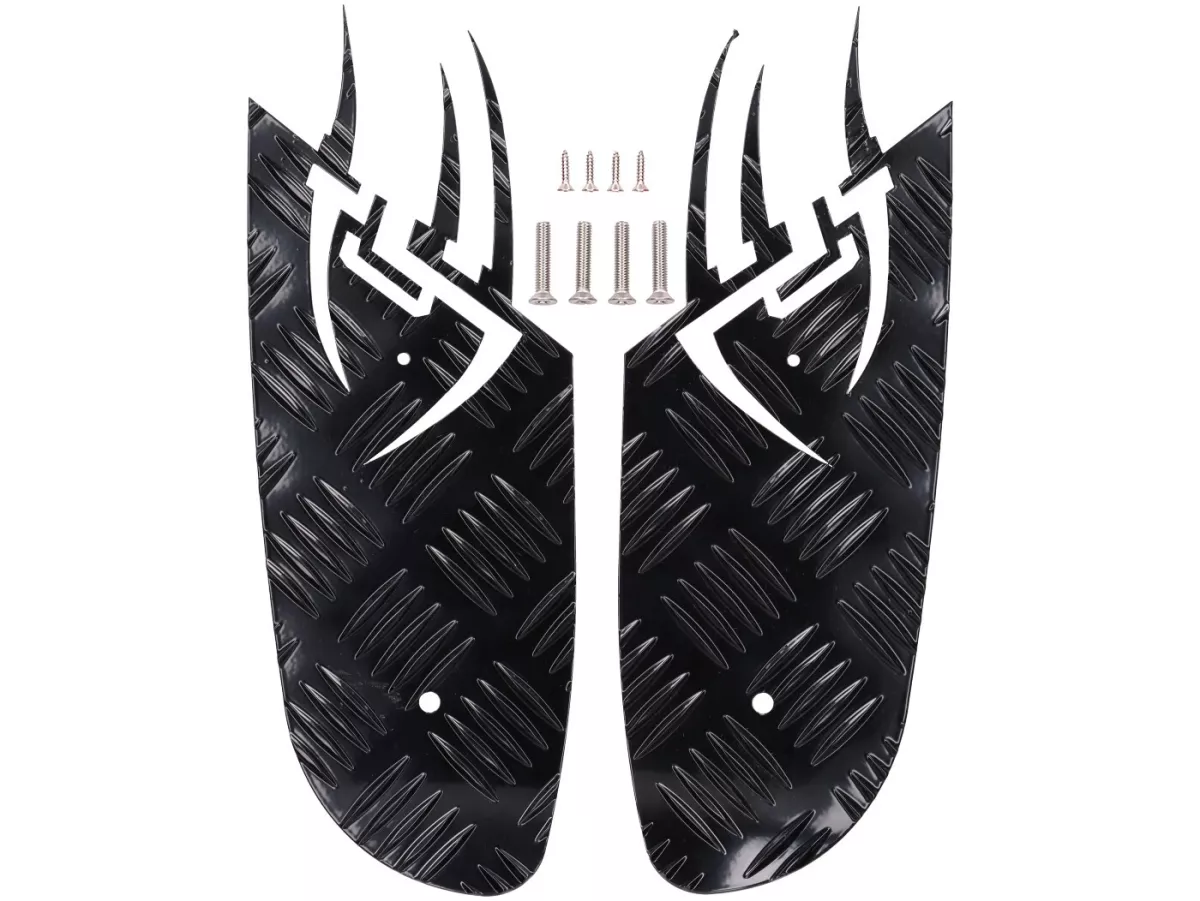 Marchepieds aluminium -DF OPTICPARTS Style 16- Peugeot JetForce - partie avant - noir