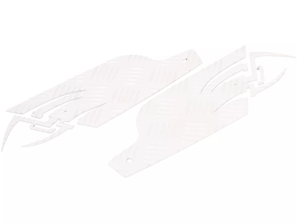 Marchepieds aluminium -DF OPTICPARTS Style 16- Peugeot JetForce - partie arrière - blanc