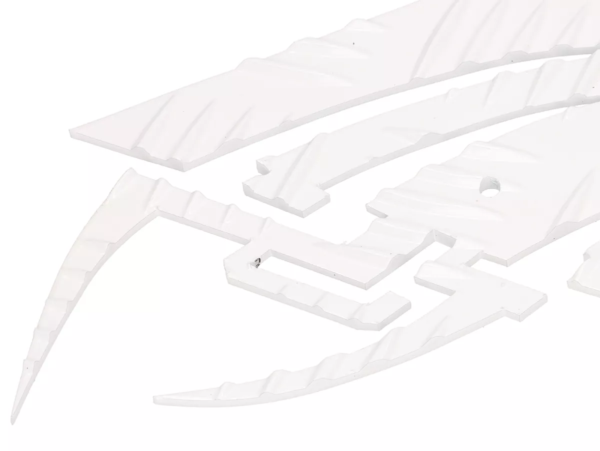 Marchepieds aluminium -DF OPTICPARTS Style 16- Peugeot JetForce - partie arrière - blanc