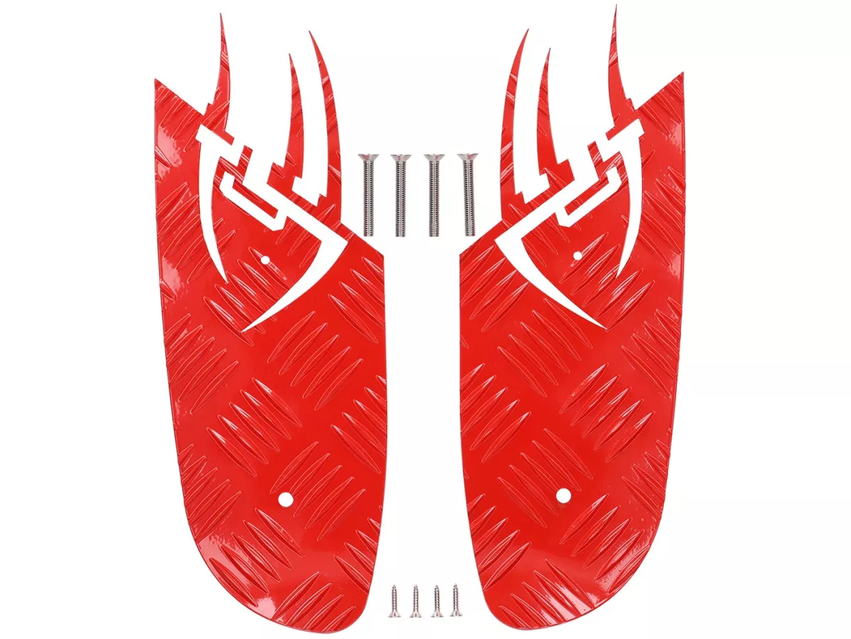 Marchepieds aluminium -DF OPTICPARTS Style 16- Peugeot JetForce - partie avant - rouge