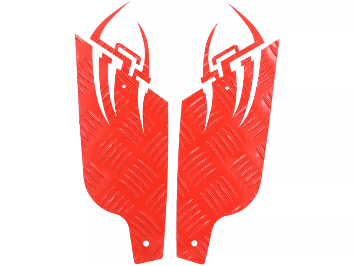 Marchepieds aluminium -DF OPTICPARTS Style 16- Peugeot JetForce - partie arrière - rouge