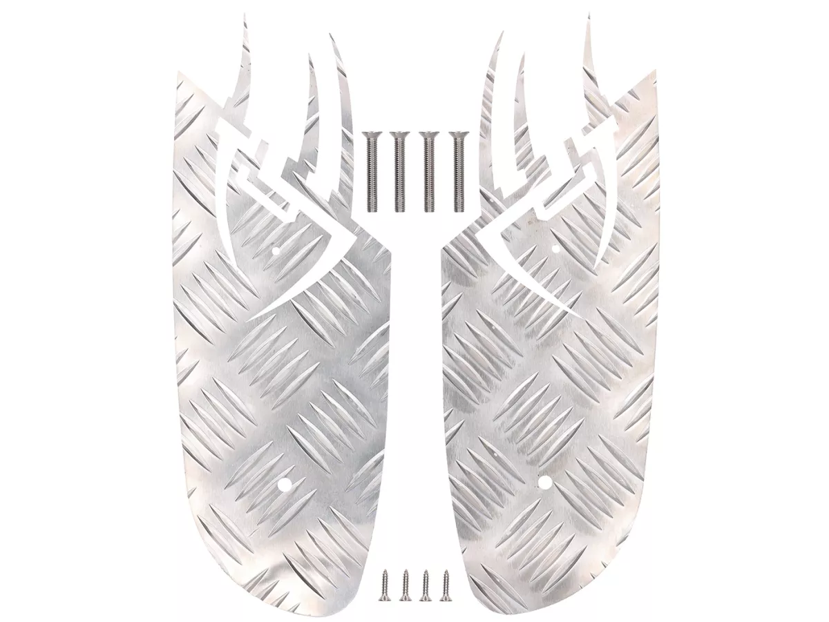 Täckplåt aluminium -DF OPTICPARTS Style 16- Peugeot JetForce - framdel - aluminium