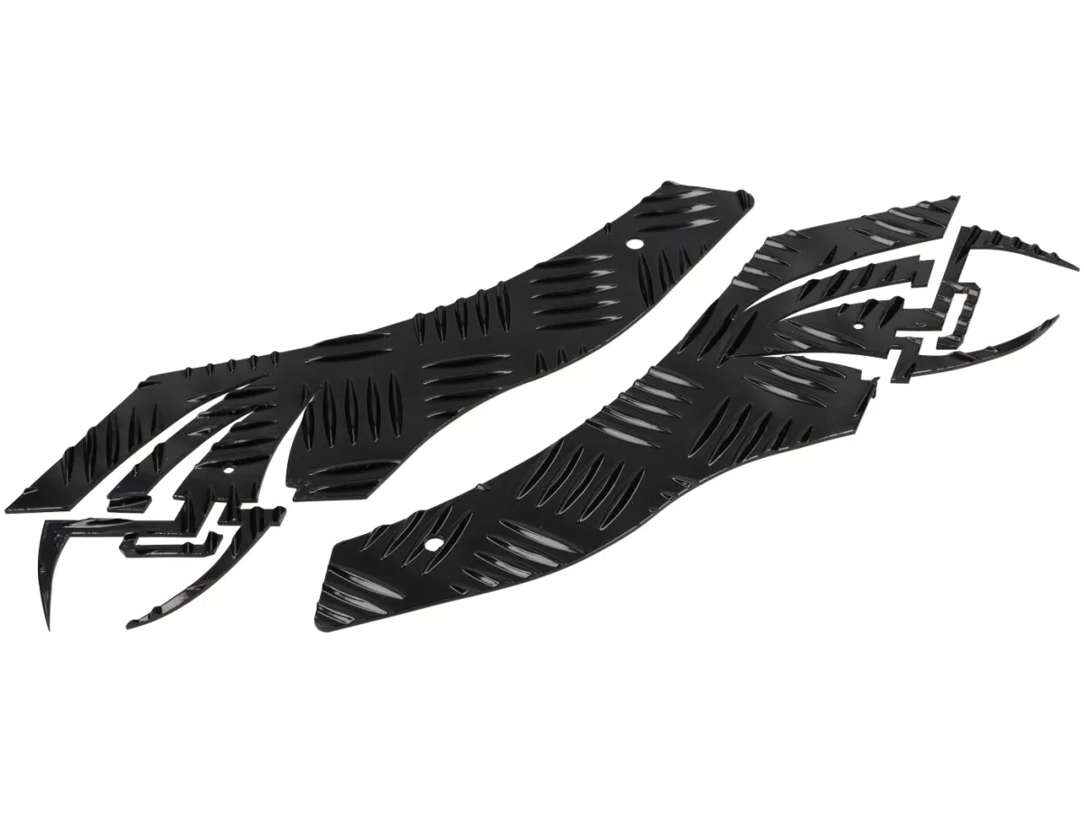 Kontrollplåt i aluminium -DF OPTICPARTS Style 16- Piaggio NRG Power - bakre del - svart