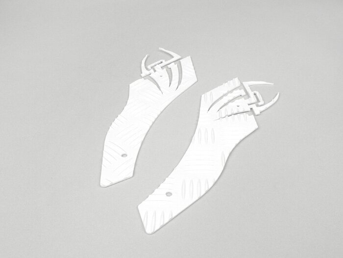 Runningboard alloy -DF OPTICPARTS Style 16- Piaggio NRG Power - rear part - white