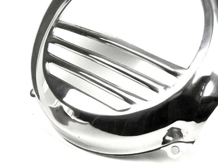 Ventilatorwieldeksel -SPAQ- Vespa PX80, PX125, PX150, PX200 - Roestvrij staal - Modellen met elektrische starter