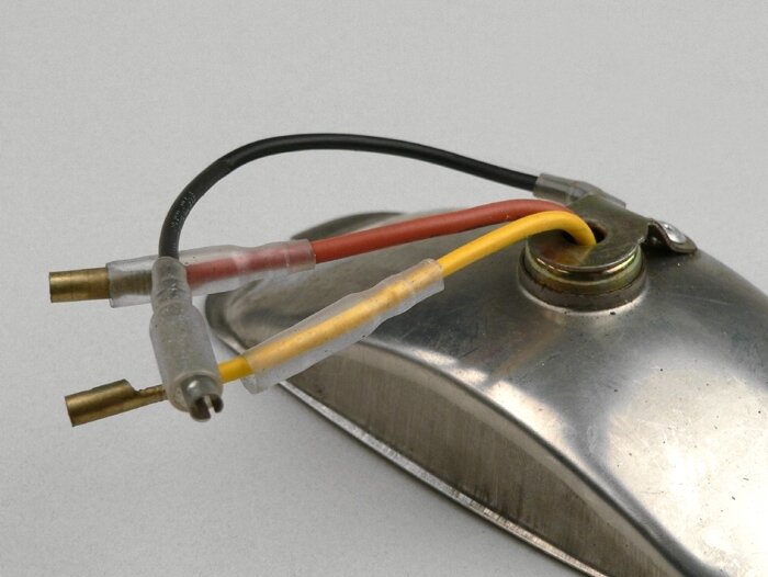 Luz trasera -LAMBRETTA reflector solamente- LI Serie 3, LI Special, SX, TV Serie 3 - acero inoxidable
