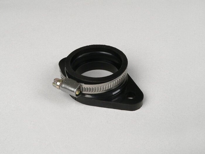 Manchon souple avec bride pour carburateur/pipe d’admission, clapet -MIKUNI- CS=45mm, écartement des trous=70mm