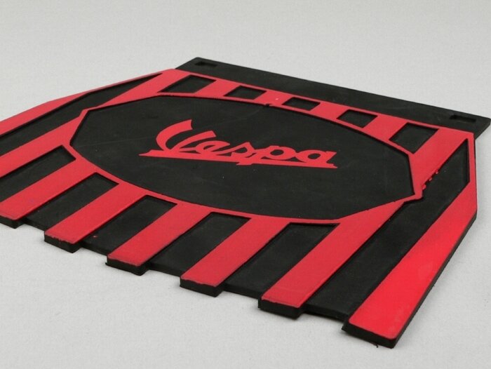 Spatscherm - Spatlap - Spatlap -OEM KWALITEIT- Classic Vespa Zwart/Rood