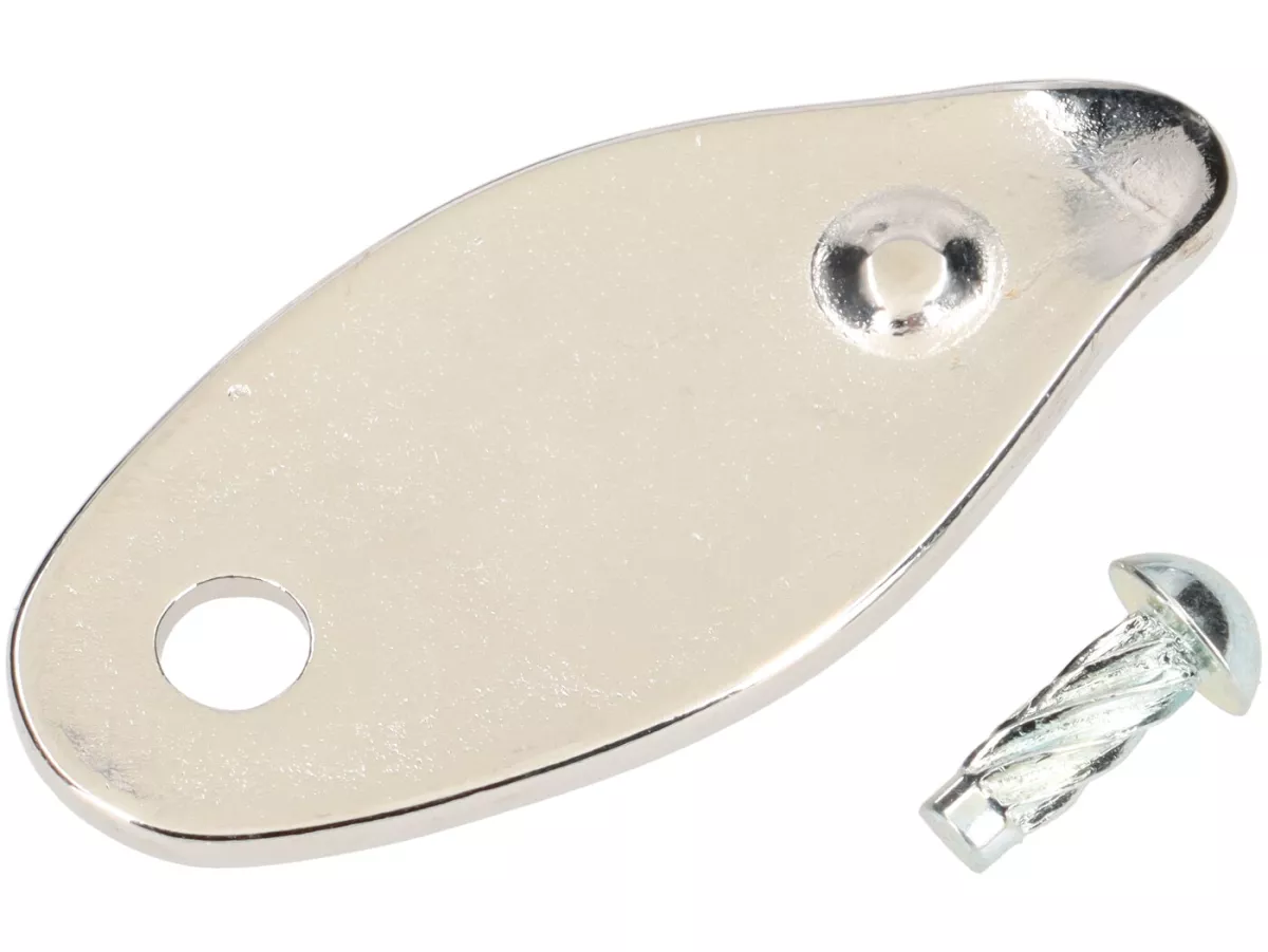 Steering lock cover set -NEIMAN (lozenge, 1962-1971), rivet Ø=3mm- Vespa V50L (V5A1T, -580000), V50N (V5A1T, -236000), V90 (V9A1T, -31300), PV125 (VMA2T, -28959), Super 125, Super 150 (-73779), GT (VNL2T, -62684), Sprint (VLB1T, -77174)