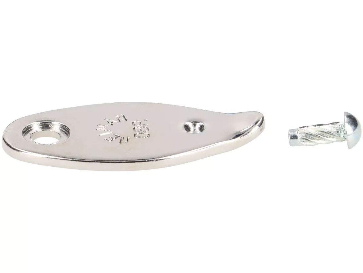 Steering lock cover set -NEIMAN (lozenge, 1962-1971), rivet Ø=3mm- Vespa V50L (V5A1T, -580000), V50N (V5A1T, -236000), V90 (V9A1T, -31300), PV125 (VMA2T, -28959), Super 125, Super 150 (-73779), GT (VNL2T, -62684), Sprint (VLB1T, -77174)