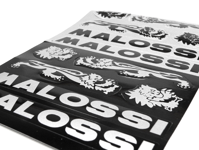 Sticker -MALOSSI Mini Stickers- black/silver