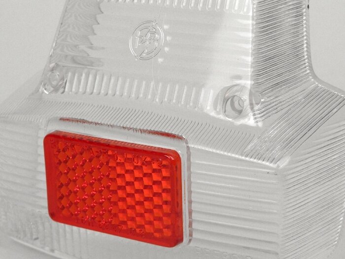 Achterlichtglas -VESPA- Vespa Antiek groot - Vespa Super (VNC1T, VBC1T), GT125 (VNL2T), Sprint (VLB1T vanaf 025479), SS180 (VSC1T vanaf 0018001) / Wit