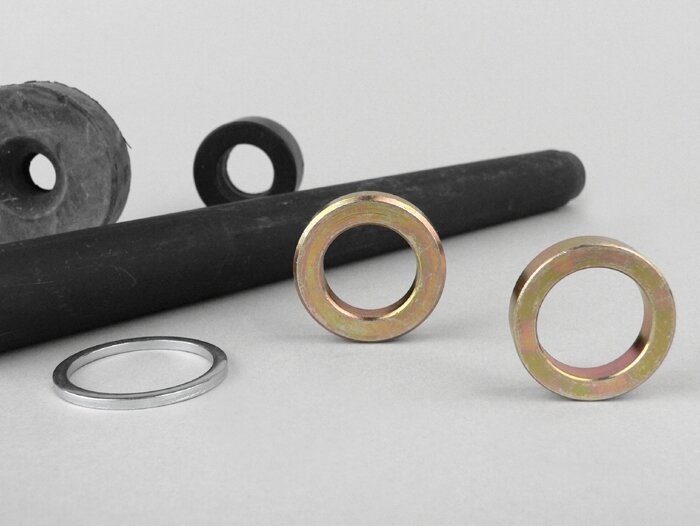 Silent block-sats motortvärbalk -VESPA- PX80, PX125, PX150, Sprint150 (VLB1T), TS125 (VNL3T), GT125 (VNL2T), GTR125 (VNL2T), Super, GL150 (VLA1T), VNA, VNB, VBA, VBB