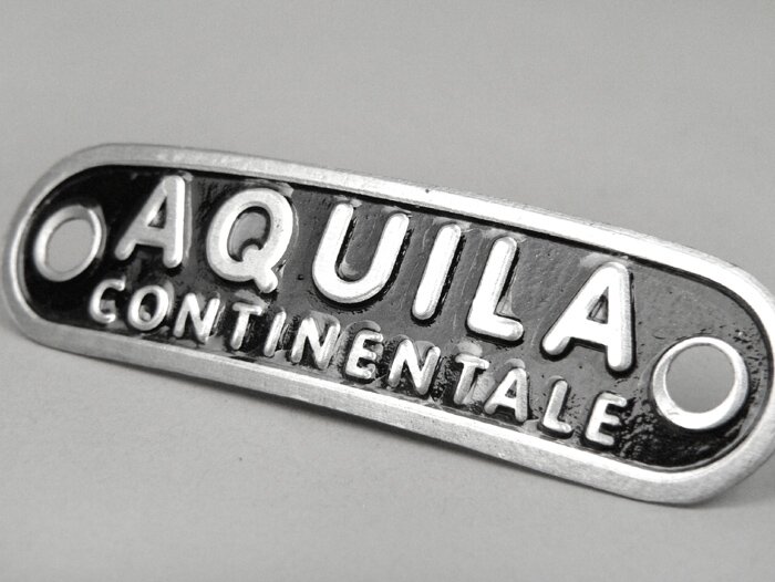Rotulación de la banqueta del asiento - CALIDAD OEM Aquila Continentale- Vespa, Lambretta - Negro