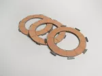 Clutch friction plate set -SURFLEX type 7 springs (Vespa Rally200, PX200, T5 125cc)- 3 friction plates premium quality