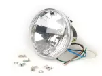 Faro delantero -CALIDAD OEM cristal transparente- Ø=120mm - 12V 35/35W HS1 (H4) - con marcado E9 - para conversión de p.ej. Lambretta LI/TV (series 1-3), Jet, Vespa SS50, SS90, PV125, ET3, Super, VNB, VBA, VBB, GS150 / GS3, GS160 / GS4 (VSB1T), VGLA, VGLB