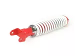 Shock absorber rear -VESPA, 330mm- Vespa PX80, PX125, PX150, PX200, T5 125cc, Rally180 (VSD1T), Rally200 (VSE1T), Sprint150 (VLB1T), TS125 (VNL3T), GT125 (VNL2T), GTR125 (VNL2T), V50, PV, ET3 - red / white