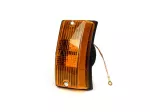 Indicador -SIEM- Vespa PX80, PX125, PX150, PX200, T5 125cc - carcasa negra - lentes naranjas - delantero izquierdo
