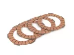 Clutch friction plate set -BGM PRO Superstrong Racing Red Vespa Smallframe V50, V90, SS50, SS90, PV125, ET3, PK50, PK80, PK50 S, PK80 S, PK125 S, PK50 XL, PK125 XL, ETS, PK50 HP, PK50 SS  - 4 plates