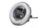 Faro delantero -MOTO NOSTRA- LED HighPower - Ø=120mm - 12V DC - con etiquetado E9 - para conversión de p.ej. Lambretta LI/TV (series 1-3), Jet, Vespa SS50, SS90, PV125, ET3, Super, VNB, VBA, VBB, GS150 / GS3, GS160 / GS4 (VSB1T)