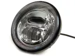 Koplamp (verchroomde reflector) -MOTO NOSTRA- LED HighPower - Ø=143mm (5 3/4) - 12V DC - met E9 markering - voor ombouw van bijv. Vespa PX, Cosa, Sprint, GTR, Rally