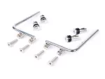 Bracket for flyscreen -MOTO NOSTRA, w=300mm, h=105mm- Vespa PX80, PX125, PX150, PX200, T5 Classic, LML 125/150 Star/Stella - chrome