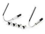 Braket untuk kaca depan -MOTO NOSTRA, w = 300mm, h = 105mm- Vespa GT, GTL, GTS, GTS Super, GTS 125-300cc HPE (-2022) - chrome