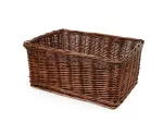 Mand - rieten mand -OEM KWALITEIT 43x33x19cm- fiets, scooter, step, Vespa, bromfiets - kleur: bruin