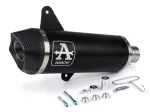 Bakre ljuddämpare - ARROW Urban - Mörk aluminium med ändkåpa i kolfiber - Vespa GTS Super HPE 300 (Euro 5, ZAPMD3100, ZAPMD3101, ZAPMD3101, ZAPMD3103, ZAPMD3104) - Vespa GTV 300ie Keyless HPE ABS (2023, ZAPMD3108)