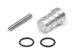 Tapón del orificio de la bomba de aceite con juntas tóricas -CALIDAD OEM- Vespa PX80, PX125, PX150, PX200, T5 125cc, Cosa125-200 - Aluminio