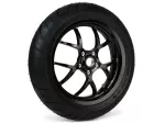 Komplett hjul -BGM PRO SPORT 13 tum- DUNLOP ScootSmart 120/70-13 - Vespa GTS, GTS Super, GTV, Sei Giorni, GT 60, GT, GT L 125-300ccm - glänsande svart