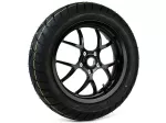 Komplett bakhjul -BGM PRO SPORT 13 tum- DUNLOP ScootSmart 2 130/70-13 - Vespa GTS, GTS Super, GTV, Sei Giorni, GT 60, GT, GT L 125-310cc - glänsande svart